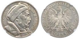 II Republic of Poland, 10 zloty 1933 Sobieski - NGC AU58 R