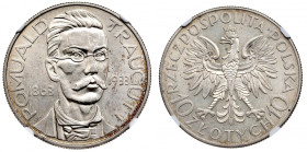 II Republic of Poland, 10 zlotych 1933, Traugutt - NGC MS61