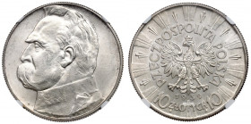 II Republic of Poland, 10 zloty 1939 Pilsudski - NGC MS63
