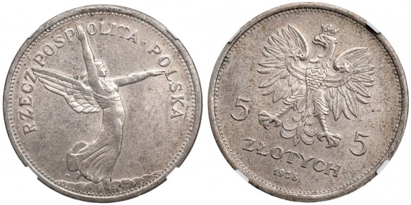 II Republic of Poland, 5 zloty 1928 Nike - NGC MS62 Piękny, menniczy egzemplarz ...