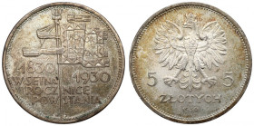 II Republic of Poland, 5 zloty 1930 November uprising R
