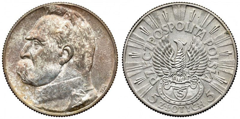 II Republic of Poland, 5 zloty 1934 Riffle Eagle Bardzo ładny egzemplarz. Delika...