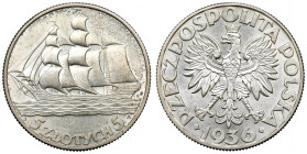 II Republic of Poland, 5 zloty 1936 Ship R