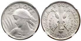 II Republic of Poland, 2 zloty 1924, Philadelphia - NGC MS62 R2