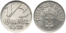 Free city of Danzig, 1/2 gulden 1932