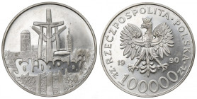 III RP, 100.000 złotych 1990 Solidarność typ A