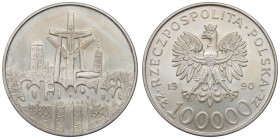 III RP, 100.000 złotych 1990 Solidarność typ A
