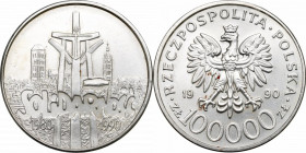 III RP, 100000 zlotych 1990 Solidarity - type C