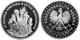 III RP, 300.000 złotych 1993 - 50 rocznica Powstania w Getcie Warszawskim