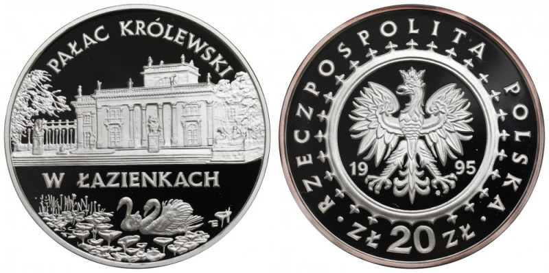 III RP, 20 złotych 1995 Łazienki Królewskie Piękny egzemplarz. 
Grade: Proof 
...