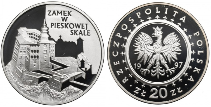 III RP, 20 złotych 1997 Zamek w Pieskowej Skale Piękny egzemplarz. 
Grade: Proo...