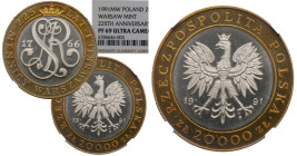 III RP, 20.000 złotych 1991 225 lat Mennicy Warszawskiej - NGC PF69 ULTRA CAMEO MAX