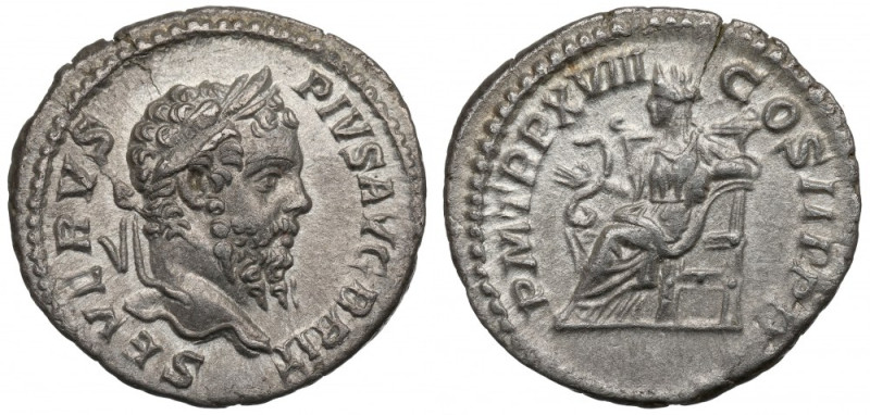 Roman Empire, Septimius Severus, Denarius Piękny egzemplarz o świetnych detalach...