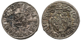 Austria, Salzburg, 1 kreuzer 1702