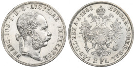 Austro-Hungary, Franz Joseph I, 2 florin 1886