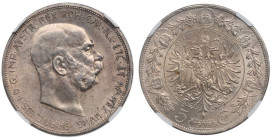 Austria, Franz Joseph, 5 corona 1909 -NGC