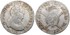France, Louis XIV, Ecu 1702, Troyes