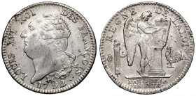 France, Louis XVI, Ecu 1792, Paris