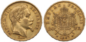 France, 20 francs 1867
