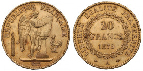 France, 20 francs 1879