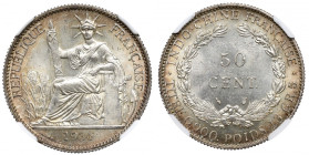 French Indochina, 50 cents 1936 - NGC MS63