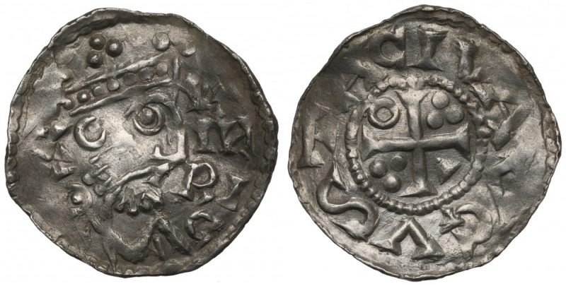 Germany, Henry II, Denar of Augsburg Piękny egzemplarz, bardzo dobrze wybity. Mo...