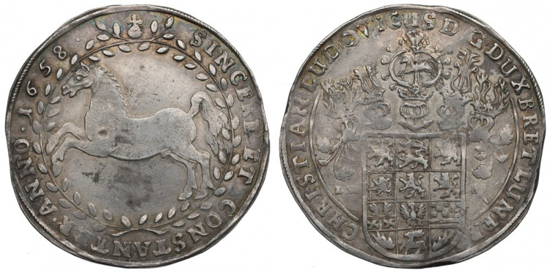 Germany, , Brunswick-Lüneburg-Celle, Thaler 1658 Ładnie zachowany egzemplarz w p...