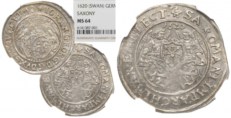 Germany, Saxony, Schreckenberger 1620 - NGC MS64 Wyśmienity menniczy egzemplarz ...