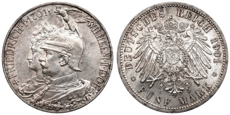 Germany, 5 mark 1901 Berlin Moneta upamiętniająca 200-lecie ustanowienia Królest...