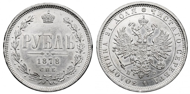 Russia, Alexander II, Rouble 1878 НФ Bardzo ładny egzemplarz o pięknych detalach...