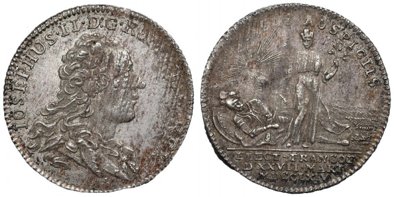 Austria, Joseph II, Coronation jeton 1764 Ładny egzemplarz żetonu austriackiego ...