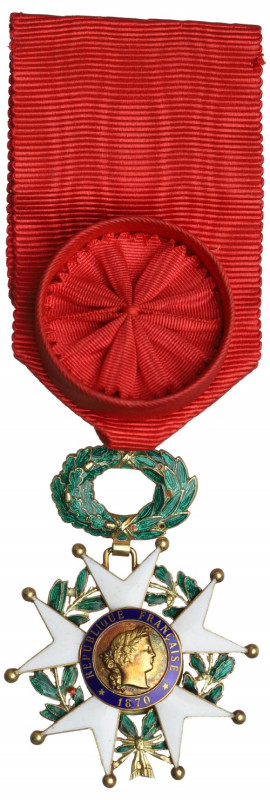 III Republic of France, Officer Cross of The Legion of Honor Pięknie zachowany e...