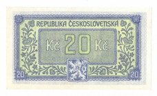 Czechosłowacja, 20 koron 1945