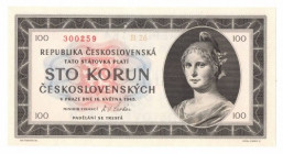 Czechosłowacja, 100 koron 1945 - specimen