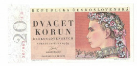 Czechosłowacja, 20 koron 1949