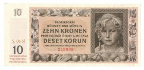 Czechy i Morawy, 10 koron 1942