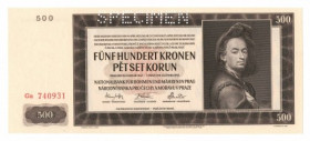 Czechy i Morawy, 500 koron 1942 - specimen