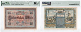 Litwa, Memel (Kłajpeda) 75 marek 1922 - PMG 65 EPQ 3-MAX