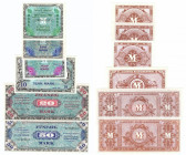 Niemcy, Aliancki pieniądz okupacyjny, zestaw 1/2 - 50 marek 1944