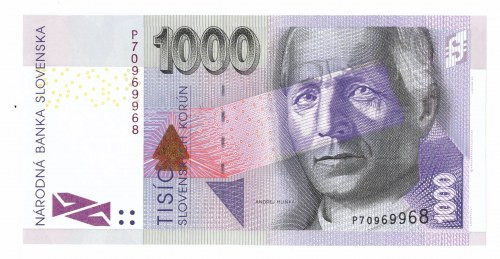 Słowacja, 1000 koron 2005 P Banknot w kondycji emisyjnej o doskonałej prezencji....