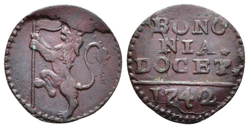 Stato Pontificio - Bologna - Benedetto XIV, Lambertini (1740-1758) - quattrino 1...
