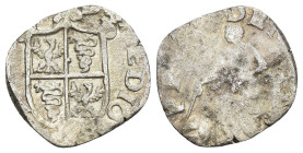 MILANO - Filippo III di Spagna, Duca di Milano, Re di Napoli e di Sicilia (1598-1621) - Parpagliola data illegibile (g. 2,48 - mm. 17). MEDIOLANI D. S...