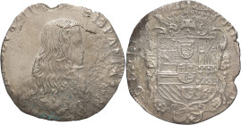 Milano - Carlo II (1676-1700) - Filippo 1676 - MIR. 387/1 - Ag - Gr.25,63