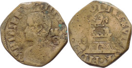 Napoli - Regno di Napoli - Filippo IV (1621-1665) - 9 Cavalli 1626 con sigla L davanti dal busto del dritto - MIR 263/1 - Ae - gr. 7,43