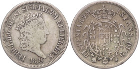Napoli - Ferdinando I di Borbone (1816-1825) Carlino da 10 Grana 1818 - gr. 2,28 - Ag - Gig. 14