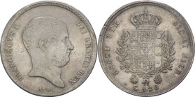 Napoli - Francesco I (1825-1830) - Piastra da 120 Grana 1825 - Gig.6 - Ag