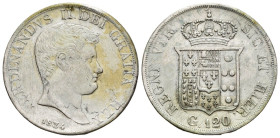 Regno delle due Sicilie - 1 Piastra 1834 - Ferdinando II (1830-1859) - I° tipo - Ag. 833 - Gig# 58