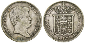 Napoli - Ferdinando II di Borbone (1830-1859) - Piastra 120 grana 1838 - Gig.63