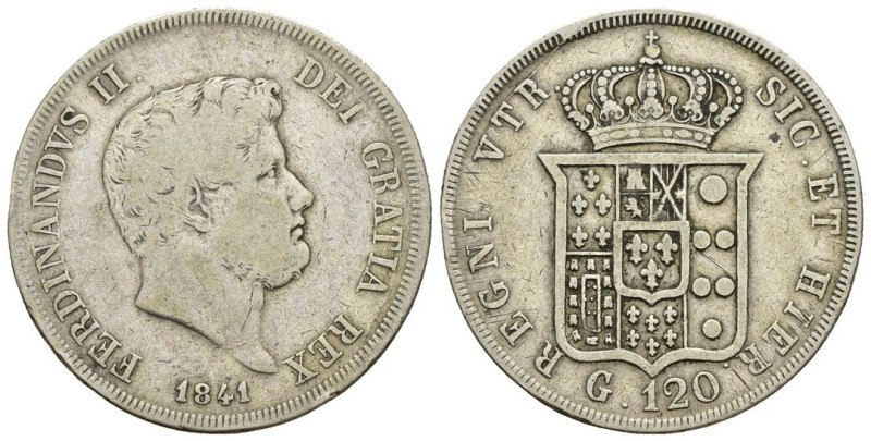 Napoli - Regno delle Due Sicilie - Ferdinando II (1830-1859) - Piastra da 120 gr...