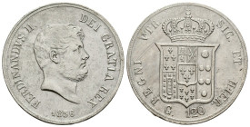 Regno delle due Sicilie -  1 Piastra 1856 - Ferdinando II (1830 - 1859) - VI° tipo - zecca di Napoli - Ag. 833 - Gig# 87